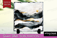 Boho Landscape Slate PNG - Minimalist Square Slate Product Image 1