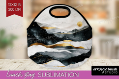 Boho Landscape Lunch Bag - Minimalist Lunch Bug PNG Product Image 1