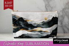Boho Landscape Cosmetic Bag - Minimalist Makeup Bag PNG Product Image 1