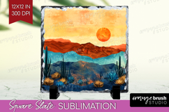 Boho Landscape Slate PNG - Minimalist Square Slate Product Image 1
