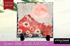 Boho Landscape Slate PNG - Minimalist Square Slate Product Image 1