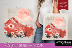 Boho Landscape Tote Bag - Minimalist Tote Bag PNG Product Image 1