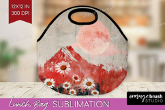 Boho Landscape Lunch Bag - Minimalist Lunch Bug PNG Product Image 1