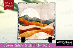 Boho Landscape Slate PNG - Minimalist Square Slate Product Image 1