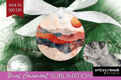 Boho Landscape Ornament PNG - Minimalist PNG Sublimation Product Image 1