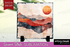 Boho Landscape Slate PNG - Minimalist Square Slate Product Image 1