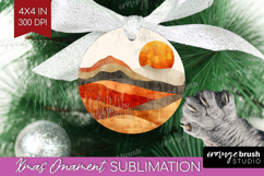 Boho Landscape Ornament PNG - Minimalist PNG Sublimation Product Image 1