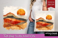 Boho Landscape Tote Bag - Minimalist Tote Bag PNG Product Image 1