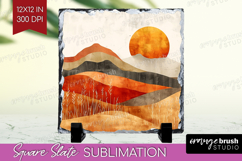 Boho Landscape Slate PNG - Minimalist Square Slate Product Image 1