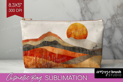 Boho Landscape Cosmetic Bag - Minimalist Makeup Bag PNG Product Image 1
