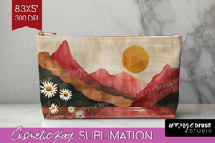 Boho Landscape Cosmetic Bag - Minimalist Makeup Bag PNG Product Image 1