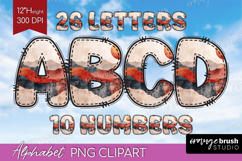 Abstract Boho Doodle Aphabet Clipart - Nature Letters PNG Product Image 1