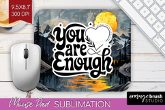 Inspirational Quote Mouse Pad Sublimation - Boho Mousepad Product Image 1