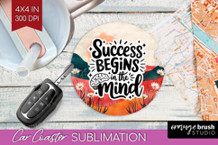 Inspirational Quote Car Coaster - Boho Coaster PNG Product Image 1