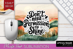 Inspirational Quote Mouse Pad Sublimation - Boho Mousepad Product Image 1