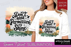 Inspirational Quote Square Tshirt Background - Boho PNG Product Image 1