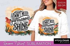 Inspirational Quote Square Tshirt Background - Boho PNG Product Image 1