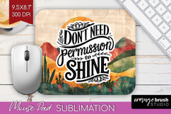 Inspirational Quote Mouse Pad Sublimation - Boho Mousepad Product Image 1