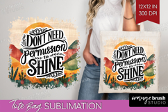 Inspirational Quote Tote Bag - Boho Tote Bag PNG Sublimation Product Image 1