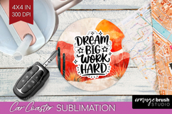 Inspirational Quote Car Coaster - Boho Coaster PNG Product Image 1