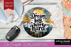 Inspirational Quote Car Coaster - Boho Coaster PNG Product Image 1