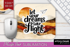 Inspirational Quote Mouse Pad Sublimation - Boho Mousepad Product Image 1