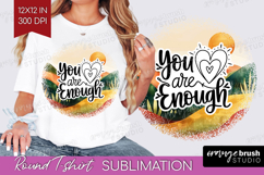 Inspirational Quote Round Tshirt Background - Boho PNG Product Image 1