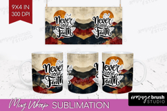 Inspirational Quote Mug Wrap - Boho Mug PNG Sublimation Product Image 1