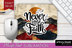 Inspirational Quote Mouse Pad Sublimation - Boho Mousepad Product Image 1