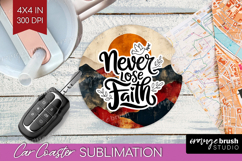 Inspirational Quote Car Coaster - Boho Coaster PNG Product Image 1