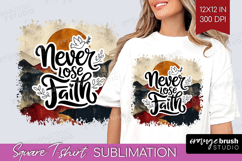 Inspirational Quote Square Tshirt Background - Boho PNG Product Image 1
