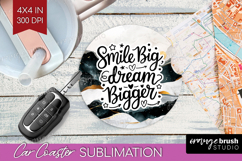 Inspirational Quote Car Coaster - Boho Coaster PNG Product Image 1