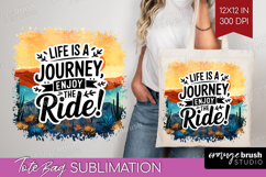 Inspirational Quote Tote Bag - Boho Tote Bag PNG Sublimation Product Image 1