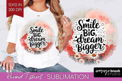 Inspirational Quote Round Tshirt Background - Boho PNG Product Image 1