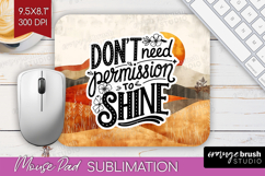 Inspirational Quote Mouse Pad Sublimation - Boho Mousepad Product Image 1