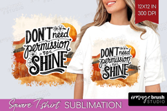 Inspirational Quote Square Tshirt Background - Boho PNG Product Image 1