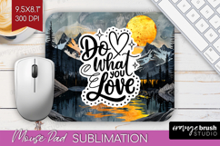 Inspirational Quote Mouse Pad Sublimation - Boho Mousepad Product Image 1