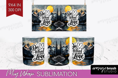 Inspirational Quote Mug Wrap - Boho Mug PNG Sublimation Product Image 1