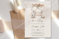 Boho gender neutral baby crib boy Baby Shower Invite ZB61 Product Image 2