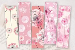 Pink Dandelions PNG Bookmark Sublimation Designs Product Image 2