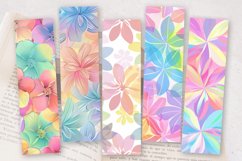 Rainbow Pastel Flower PNG Bookmark Sublimation Des Product Image 2