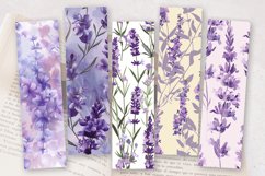 Purple Lavender Flowers PNG Bookmark Sublimation Designs Product Image 2