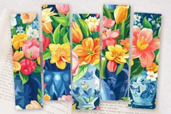 Spring Vase Flowers PNG Bookmark Sublimation Designs Product Image 2