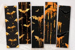 Halloween Glitter Drip Bats PNG Bookmark Sublimation Design Product Image 2