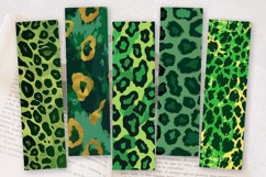 Green Leopard Skin Christmas PNG Bookmark Sublimation Design Product Image 2