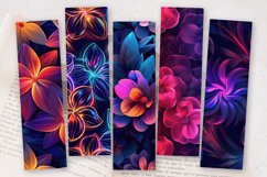 Luxury Disco Neon Flowers PNG Bookmark Sublimation Des Product Image 2
