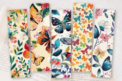 Colorful Floral Butterfly PNG Bookmark Sublimation Designs Product Image 2