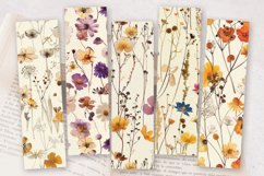 Dry Pressed Flowers PNG Bookmark Sublimation Designs Product Image 2
