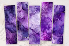 Purple Alcohol Ink PNG Bookmark Sublimation Design Product Image 2
