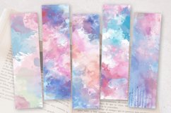 Pastel Watercolor Stains PNG Bookmark Sublimation Design Product Image 2